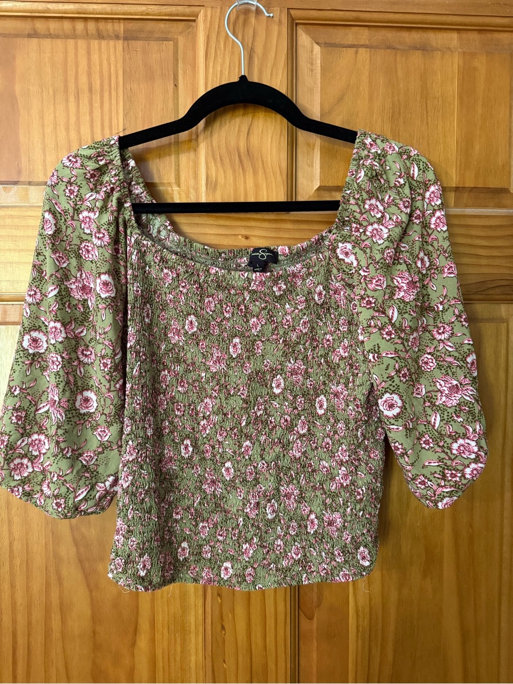 Jessica Simpson Floral Smocked Top